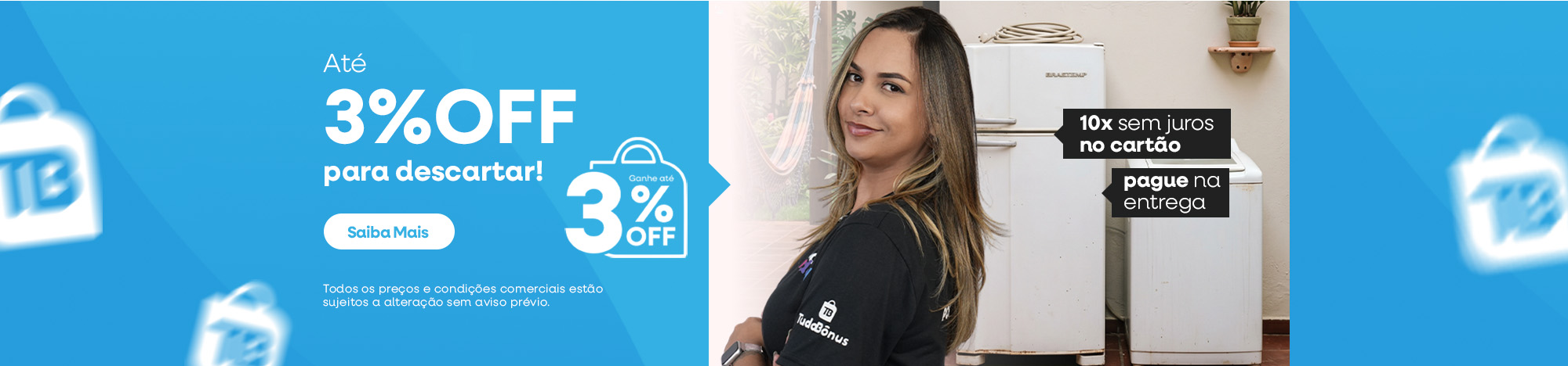 3% de desconto