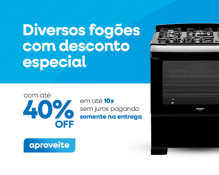 40% OFF em eletrodomésticos